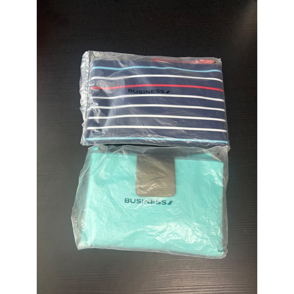 2 Air France business class amenities totes sealed one open but sealed